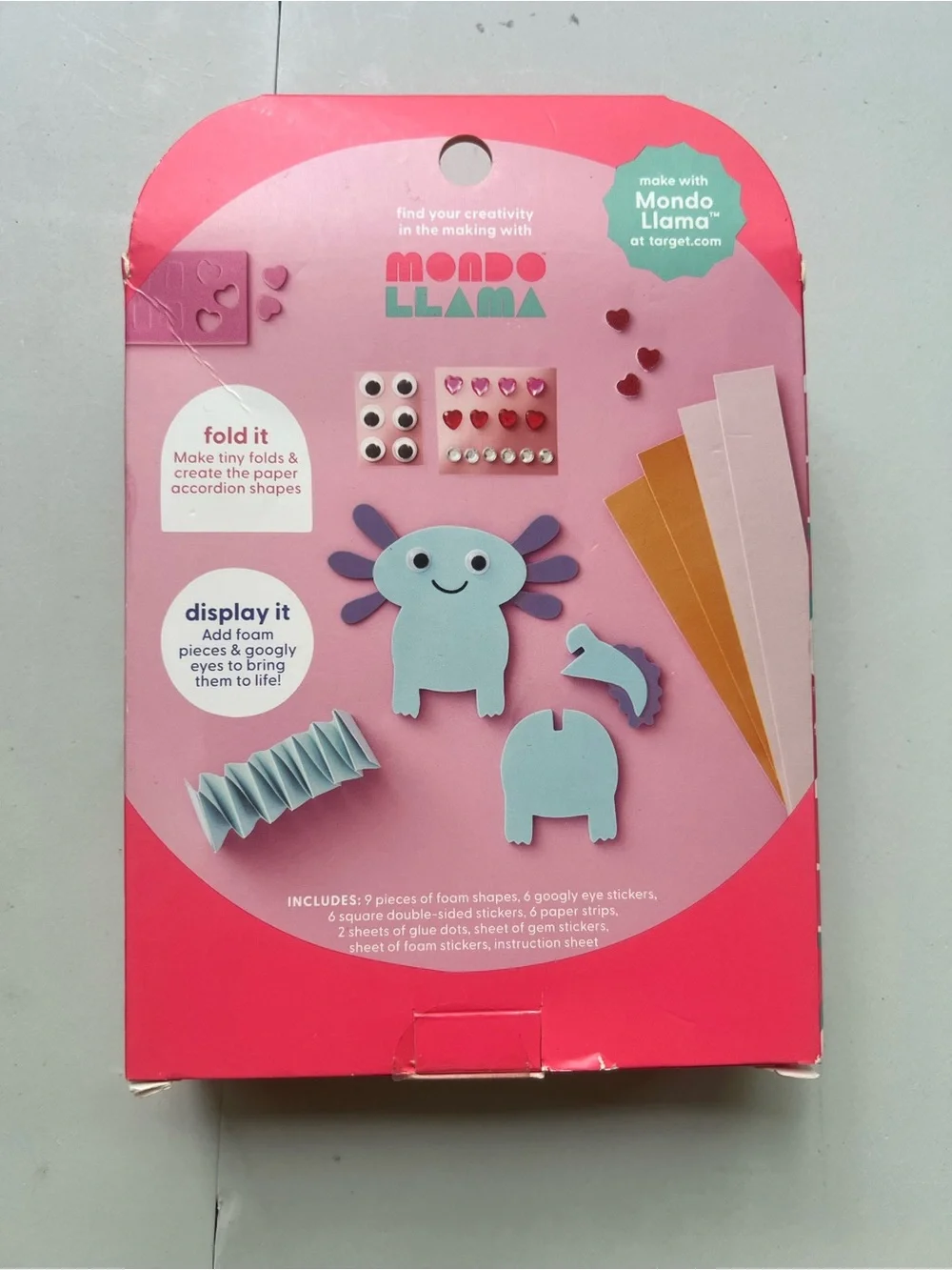 3ct Valentine's Craft Paper Accordion Animal Activity Kit - Mondo Llama™